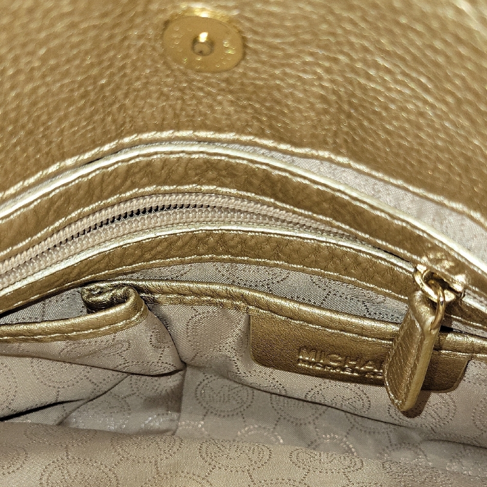 MICHAEL Michael Kors Metallic Gold Satchel - Picture 8 of 10